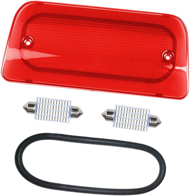 RAVSOFT 3rd Third Brake Light Lens Red Cover with Seal Gasket Regular Crew Cab Only Compatible with 1994-2004 Chevy S10 GMC Sonoma 1996-2000 Isuzu Hombre High Mount Stop Lamp Assembly - Image 1
